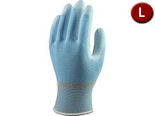 OTAFUKU GLOVE おたふく手袋 A-374 ブルー Lサイズ 13Gウレタン背抜き 5P