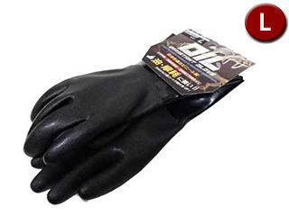 OTAFUKU GLOVE おたふく手袋 A-207 Lサイズ 黒 PVCオイルレジスタント 1P裸
