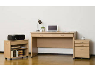 KUROSHIO クロシオ システムデスク120 デスク＆チェスト＆ラック 3点セット ナチュラル 25169 ※チェア..