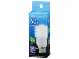 OHM/オーム電機 EFD15ED/12SPB　電球形蛍光灯 (スパイラル形 E26 60形相当) 昼光色 エコデンキュウ