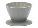 京陶 KYOTOH KTK-004 コーヒードリッパー ドリッパー 4杯用 日本製 KAKU-KAKU COFFEE DRIPPER 4cups オリーブグレイ