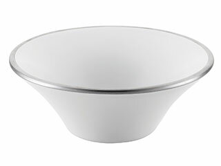 KANDA カンダ ★★★メタル丼フラワー 厚口渕磨きタイプ 塗装仕様 白