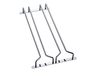 遠藤商事 クロームメッキ グラスハンガー 2連 10インチ