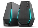 Edifier エディファイア Hecate ゲーミングスピーカー フルレンジ Bluetooth/USB/3.5mm RGBライト付き ブラック ED-G1500(2)