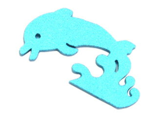 Fisheye フィッシュアイ 40352(ブルー)　うみキャラプレート イルカ　HALF+ ハーフプラス