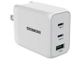 ADTEC アドテック PD3.0 充電器 65W対応 ホワイト APD-V065AC2-WH