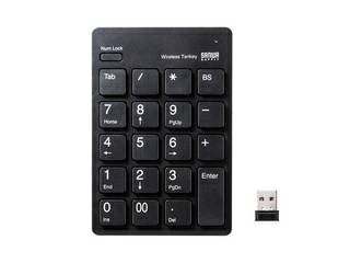 サンワサプライ ワイヤレスUSBテンキー ブラック NT-WL20BK