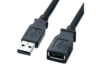 サンワサプライ ナイロンメッシュUSB2.0ケーブル 2m KU20-NM20ENK