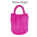 メゾン ベンガル / MAISON BENGAL ジュート スモールバッグ ピンク かごバッグ ハンドバッグ 小さめ バッグ JMBS-1