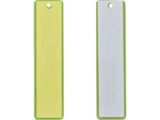 J.G.C./日本緑十字社 吊り下げ名札(掛名札) 蛍光黄/クリア(白) 掛名札-120 120×30mm 台紙付 298120