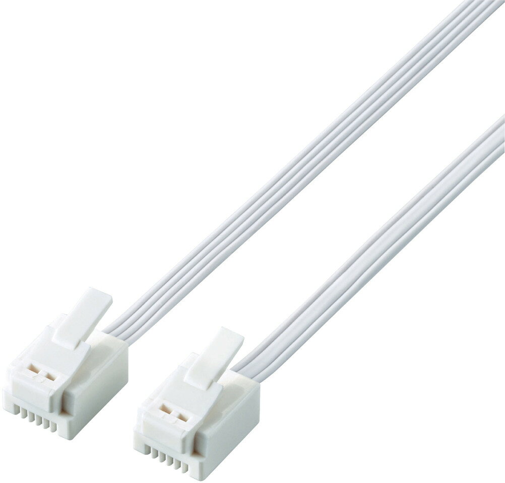 ELECOM エレコム ツメ折れ防止モジュラーケーブル 10m ホワイト MJ-T10WH