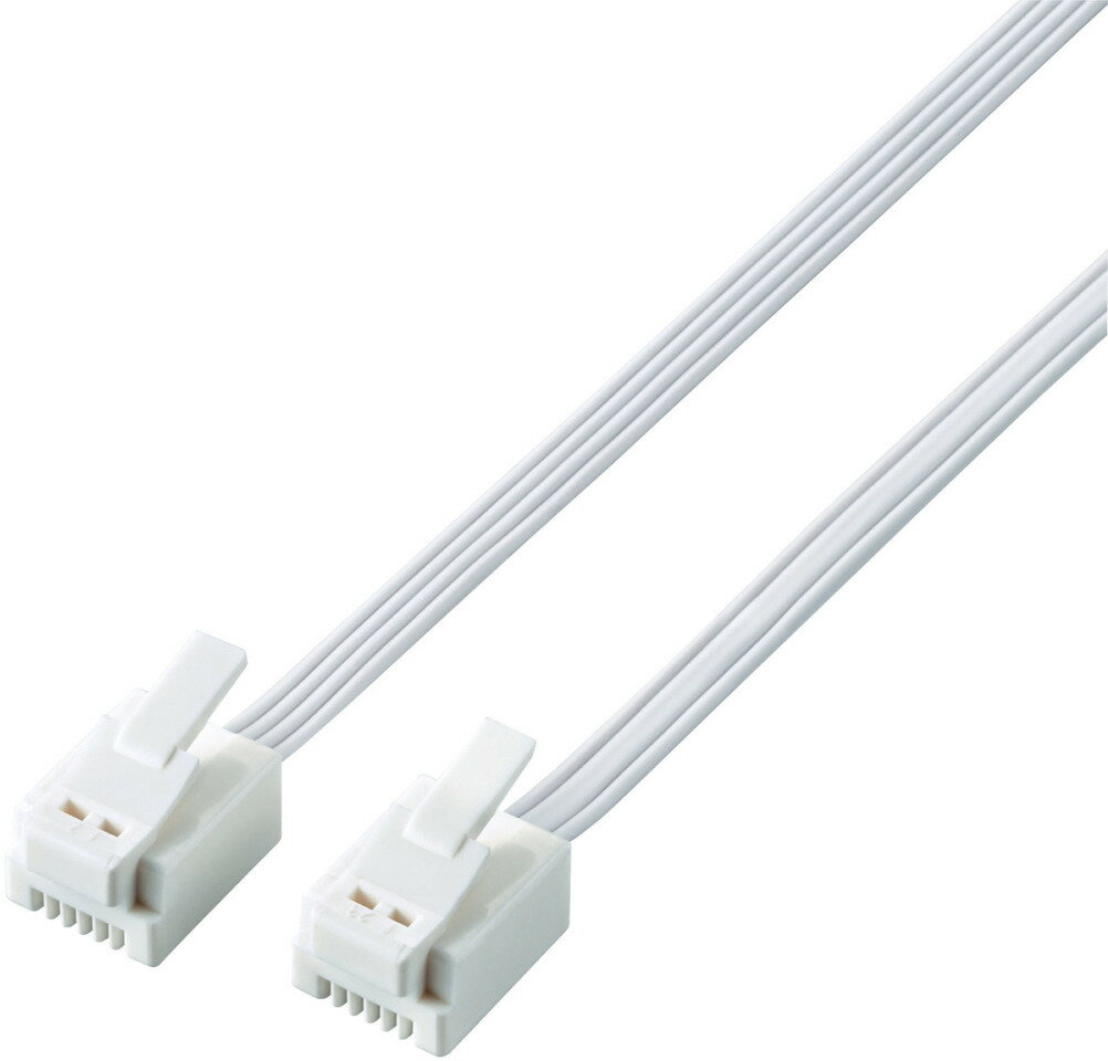 ELECOM エレコム ツメ折れ防止モジュラーケーブル 15m ホワイト MJ-T15WH