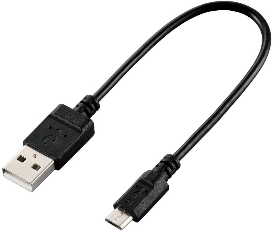 ELECOM 쥳 microUSB֥/USB2.0/ѥå/0.15m/֥å U2C-JAMB015BK