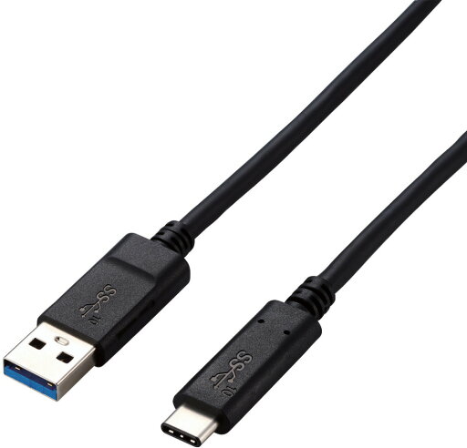 ELECOM エレコム USB3.1ケーブル/Gen2/A-Cタイプ/認証品/3A出力/1.0m/ブラック USB3-AC10NBK ELECOM エレコム USB3.1ケーブル/Gen2/A-Cタイプ/認証品/3A出力/1.0m/ブラック USB3-AC10NBK