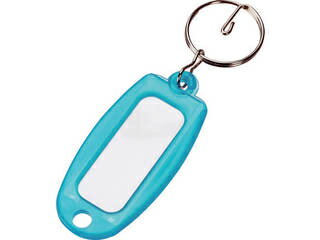 TRUSCO トラスコ中山 名札キーホルダー 透明ブルー 50個入 TNH-50-TB