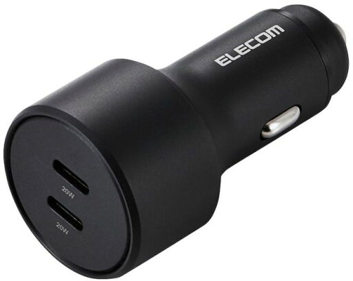ELECOM エレコム C2ポートシガーチャージャー MPA-CCPD09BK ELECOM エレコム C2ポートシガーチャージャー MPA-CCPD09BK