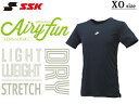 SSK エスエスケイ エアリーファン ローネック 半袖アンダーシャツ 【ネイビー】【XOサイズ】SCF230LH 軽量 クイックドライ ストレッチ 3Dパターン(4)