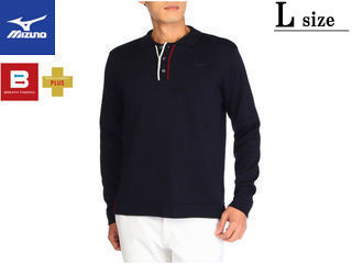 ミズノ mizuno 【メンズ】ブレスサーモニットポロ 【ディープネイビー】【Lサイズ】E2JC2522 ブレスサーモプラス