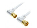 HORIC HORIC ホーリック アンテナケーブル 7m ホワイト アルミヘッド 両側L字差込式コネクタ AC70-683WH(2)