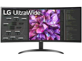 LG Electronics Japan IPS採用 34型ワイド液晶ディスプレイ 3440×1440/HDMI、DisplayPort/ホワイト/曲面3800R 34WQ60C-B 単品購入のみ可（同一商品であれば複数購入可） クレジットカード決済 代金引換決済のみ