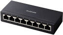 ELECOM エレコム Giga対応スイッチングハブ/8ポート/金属筺体/電源外付けモデル/ブラック EHC-G08MA-B(2)