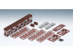 TOMIX トミックス 上路式単線トラス鉄橋S280(F)(赤)(れんが橋脚・2本付) X032663
