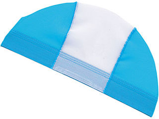中央の白い部分に名前が書ける水泳帽子です。 商品情報 素材ポリエステル、ポリウレタン、ナイロンサイズフリー 101123
