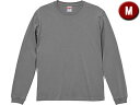 United Athle/ユナイテッドアスレ 5.6オンス ロングスリーブTシャツ (1.6インチリブ) Mサイズ (ストーングレー)