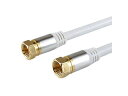 HORIC HORIC アンテナケーブル 5m ホワイト アルミヘッド 両側ネジ式コネクタ AC50-369WH(2)