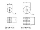 KAMEDA/カメダデンキ ESスペーサー 難燃性 両面ナットタイプ ESM-20-4-VO
