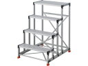 TRUSCO/トラスコ中山 【代引不可】作業用踏台 4段 ステップ奥行200 高さ1.2m 天板800X400 TSF-4812