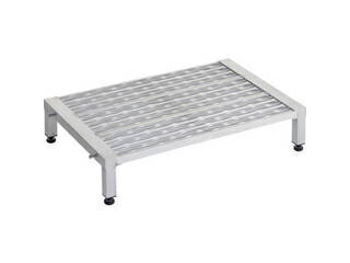 TRUSCO/トラスコ中山 【代引不可】高床式アルミ製ステップ グレーチング仕様 900X600XH190〜220 TFSGH-..