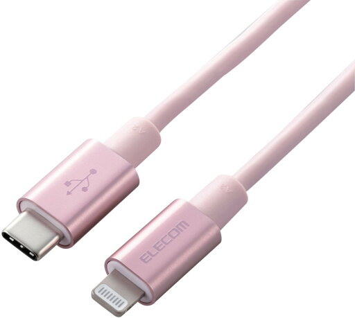ELECOM エレコム USB-C to Lightningケーブル(耐久仕様) 1.0m ピンク MPA-CLPS10PN ELECOM エレコム USB-C to Lightningケーブル(耐久仕様) 1.0m ピンク MPA-CLPS10PN