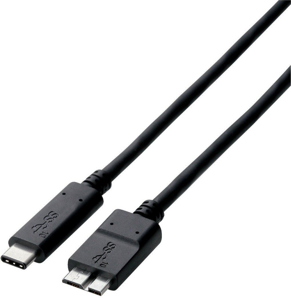 ELECOM 쥳 USB3.1֥/Gen2/C-microB/ǧ/3A/0.5m/֥å USB3-CMB05NBK