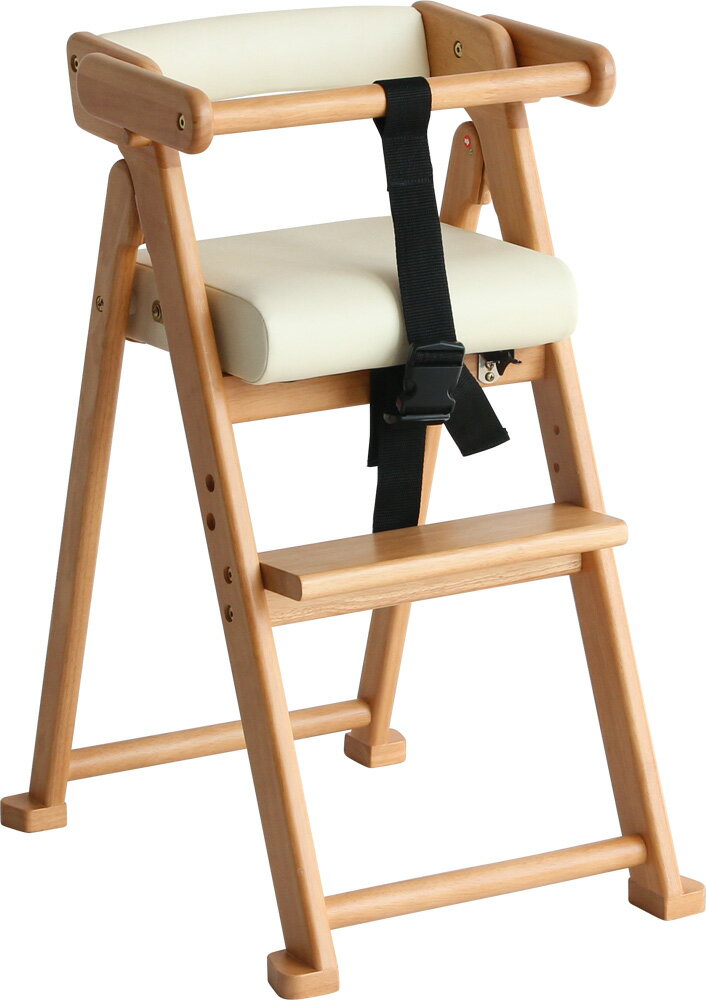 ICHIBA 市場 子供用ハイチェア(Folding High Chair) na-ni アイボリー NAC-3364IV メーカー直送 同梱不可 カード決済のみ対応 沖縄・北海道・離島お届け並びに時間指定不可