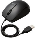 ELECOM エレコム 抗菌 有線 静音 BlueLEDマウス(3ボタン) ブラック M-BL27UBSKBK