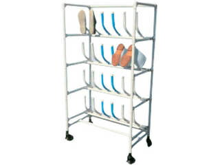 抗菌イレクター底見せラックキャスター5列4段20人　B