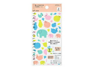 MIDORI/ミドリ 手帳シール 半透明 動物柄 82537006