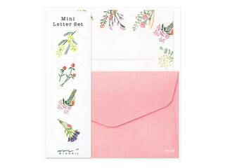 MIDORI/ミドリ ミニレターセット ドライフラワー柄 91802609