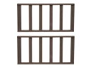 住まいスタイル 人工木ウッドデッキ ecofeel エコフィール ストレートフェンス 2枚組 PWDE-ST-2P-DBR ダークブラウン 同梱注文不可 カード...