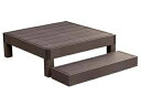 住まいスタイル 人工木ウッドデッキ ecofeel エコフィール 1台 ステップセット PWDE-1P-STP-DBR ダークブラウン 同梱注文不可 カード払い...