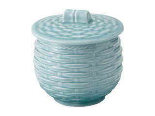 丸モ高木陶器 AZ179−21　青磁籠目蒸し椀