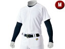 【在庫限り】 ゼット ZETT 野球 ユニフォーム ニットフルオープンシャツ ホワイト Mサイズ BU1281S-1100