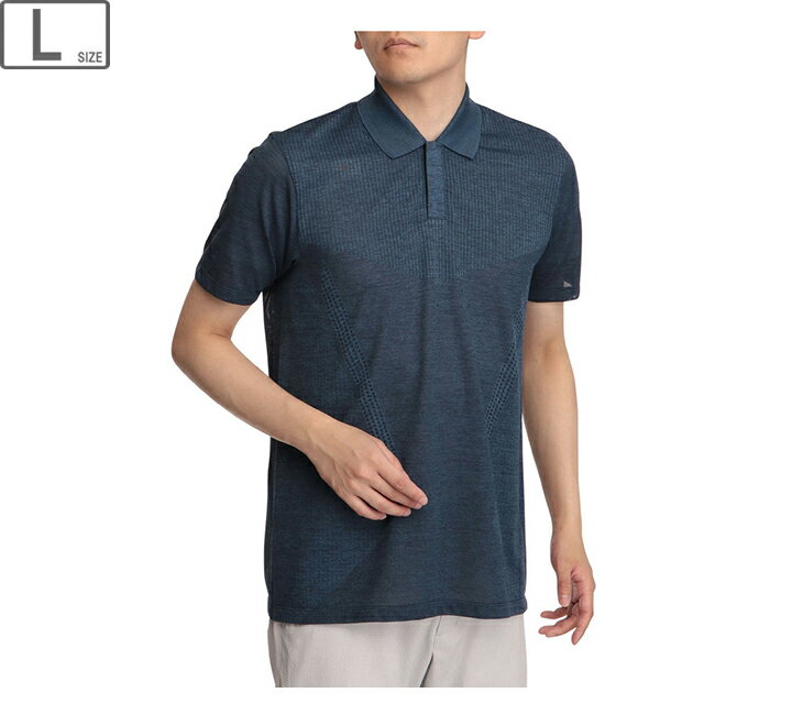 【在庫限り】 ミズノ mizuno MG ジャガード半袖シャツ Lサイズ (14:ディープネイビー) 52MA1009