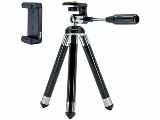 発売日：2020年9月4日King 「トリップエイト三脚」は携帯に便利な小型8段三脚です。スマートフォンホルダーが付属しており、お手持ちのスマートフォンで三脚を使用した撮影ができます。 三脚・雲台は金属部品を使用している為、安定性・耐久性に優れます。脚部先端の石突き部分は滑りにくいゴム素材となっており、安定した設置が可能です。【製品仕様】●伸長　63cm●縮長　20cm●質量　330g●段数　8段●最大脚径　15mm●スマートフォンホルダー対応サイズ　56〜85mm●三脚材質　銅、亜鉛合金、鉄、アルミニウム、ABS、ゴム●スマートフォンホルダー材質　ABSKTE8-BK　