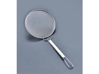 石浜金物工業 18−8業務用プレス式　丸カス揚げ／21cm荒目　10メッシュ