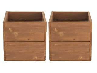 住まいスタイル 天然木プランター(幅36)2個組 hiyori(ひより) DEP-36-2P-LBR ライトブラウン 同梱注文..