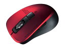 サンワサプライ 静音Bluetooth 5.0 ブルーLEDマウス(5ボタン・レッド)MA-BTBL155R(2)
