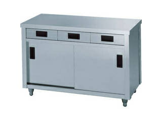 【組立・輸送等の都合で納期に4週間以上かかります】 azuma/東製作所 【代引不可】ステンレス片面引出し付保管庫 750x450x800 ACO-750K