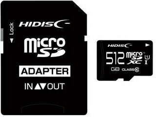 HIDISC/nCfBXN microSDXCJ[h 512GB Class10 UHS-I HDMCSDX512GCL10 SDϊA_v^t